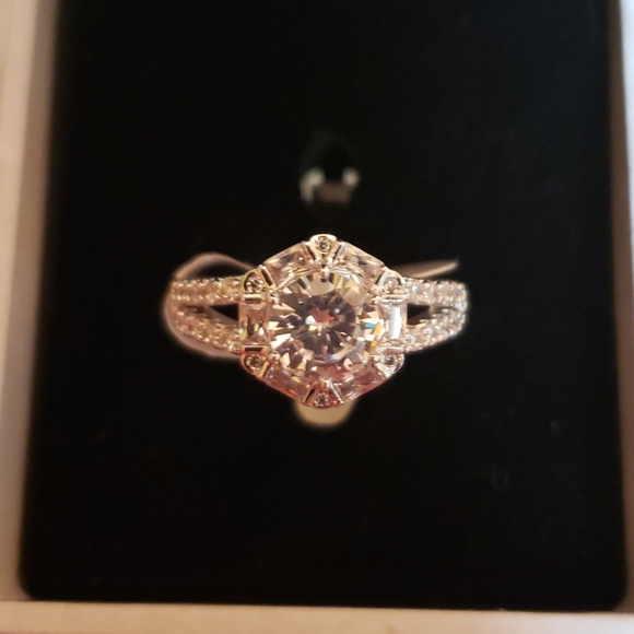 Ring 18kt white gold plated brass size 7 - Picture 11 of 14